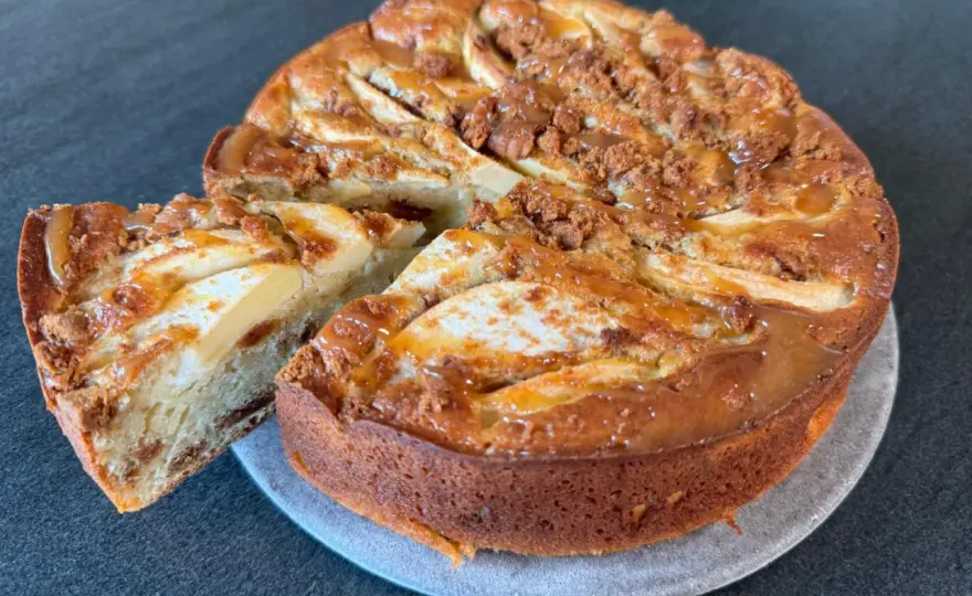 Gâteau pommes spéculoos - Le secret d'un moelleux parfait