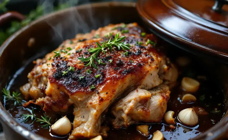 Rouelle de porc marinée, la méthode pour la garder fondante