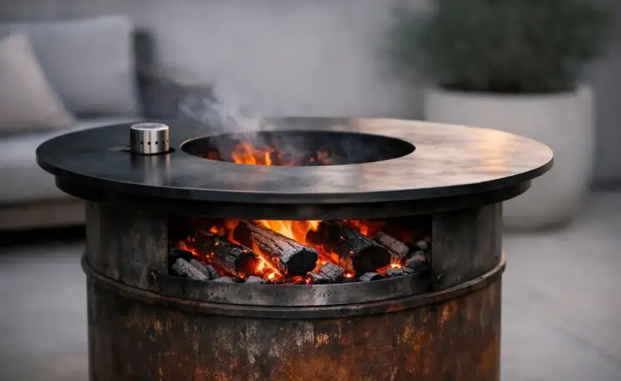 Fabriquer un brasero bidon pour cuisiner au feu de bois