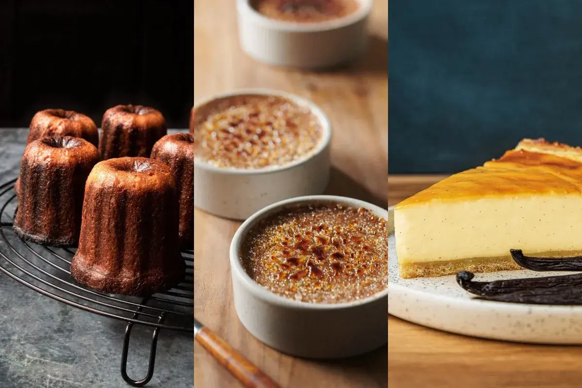 Que faire avec 5 jaunes d'œufs ? Des cannelés, des crèmes brûlées et une part de tarte à la vanille.