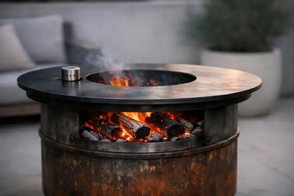 Fabriquer un brasero bidon pour cuisiner au feu de bois